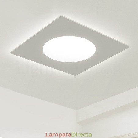 Lámpara de techo empotrada cuadrada, moderna y elegante Lámpara de techo empotrada cuadrada, moderna y elegante