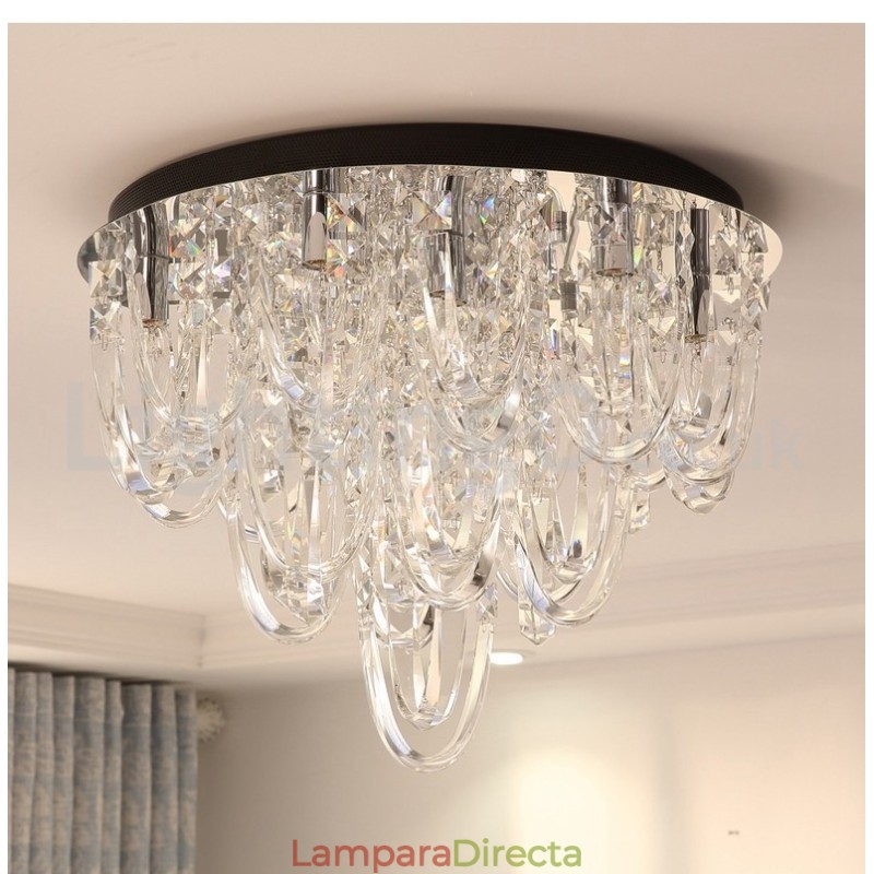 Lámpara de techo empotrada de cristal de lujo, estilo posmoderno