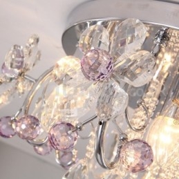 Lámparas de techo empotradas de cristal redondas de lujo