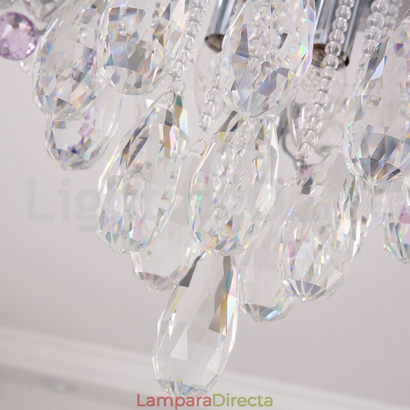 Lámparas de techo empotradas de cristal redondas de lujo