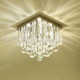 Lámparas de techo empotradas de cristal cuadradas modernas