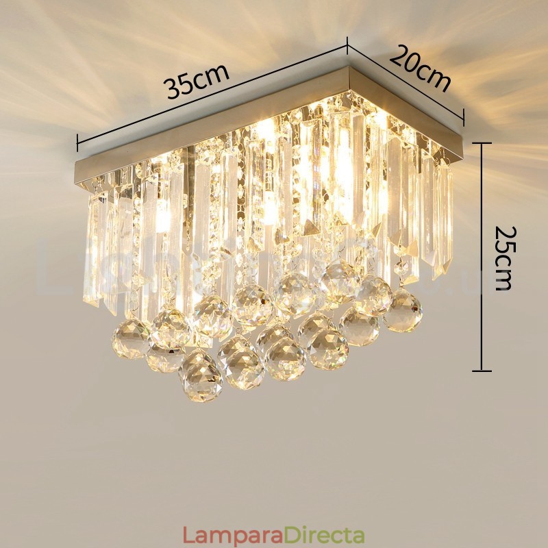 Lámparas de techo empotradas de cristal cuadradas contemporáneas
