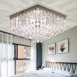 Lámparas de techo empotradas de cristal cuadradas contemporáneas de 40 cm y 50 cm