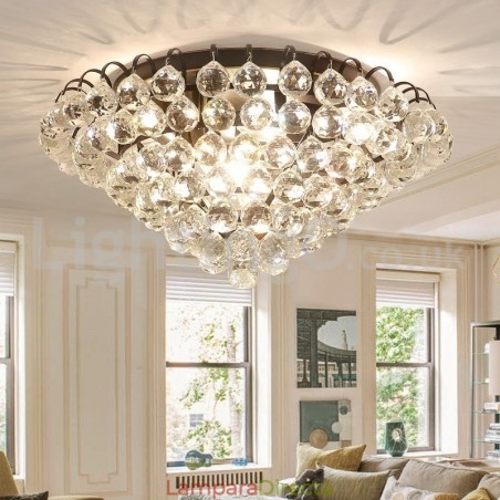 Lámparas de techo contemporáneas empotradas de cristal redondas de 30 cm y 55 cm Lámparas de techo contemporáneas empotradas de cristal redondas de 30 cm y 55 cm