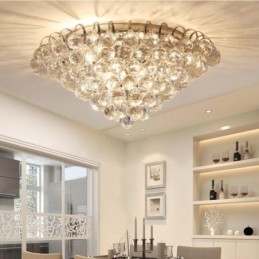 Lámparas de techo contemporáneas empotradas de cristal redondas de 30 cm y 55 cm
