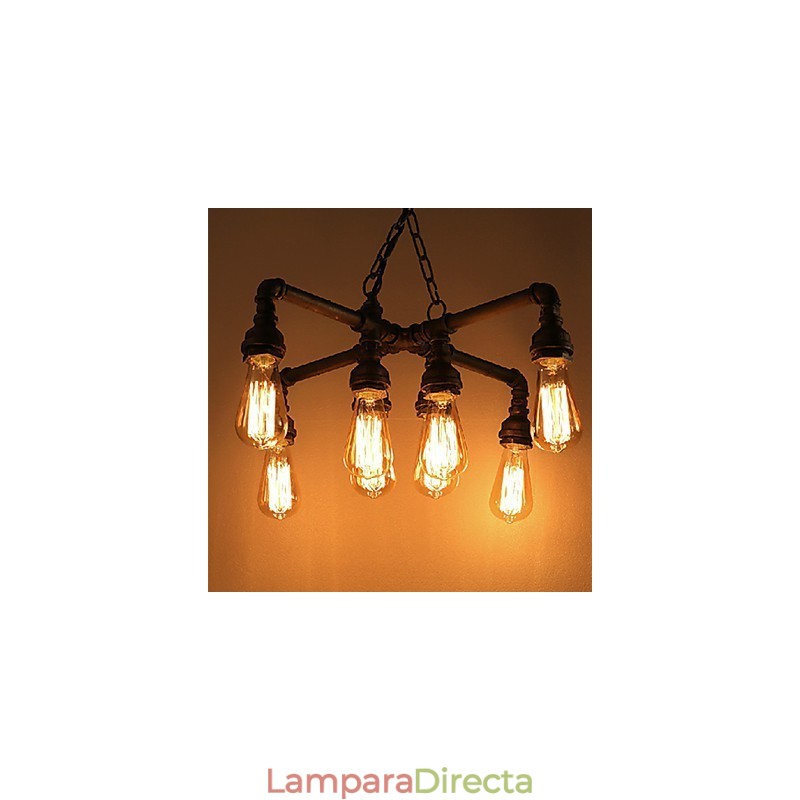 Lámpara de araña moderna contemporánea tradicional clásica rústica de metal.