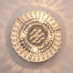 Lámparas de techo de cristal contemporáneas, exquisitas y redondas, con montaje empotrado
