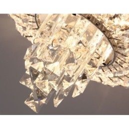 Lámparas de techo de cristal contemporáneas, exquisitas y redondas, con montaje empotrado