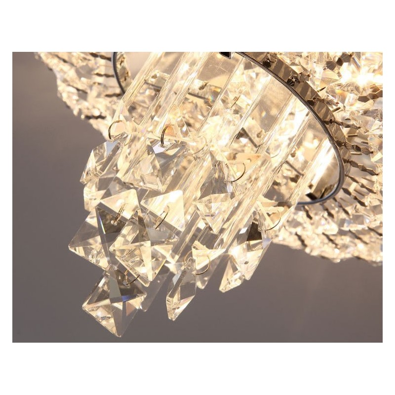 Lámparas de techo de cristal contemporáneas, exquisitas y redondas, con montaje empotrado