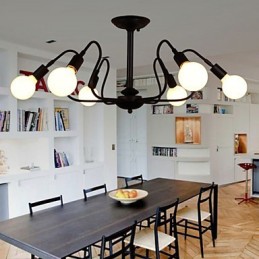 Lámpara de techo vintage americana tipo loft, luces de moda, lámpara de techo de hierro