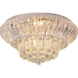 Lámparas de techo de cristal empotradas redondas modernas y contemporáneas de 38 cm y 57 cm