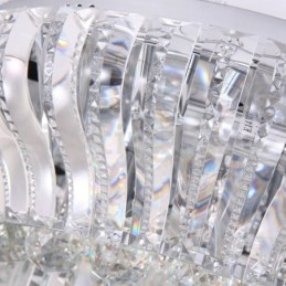 Lámparas de techo de cristal empotradas redondas modernas y contemporáneas de 38 cm y 57 cm