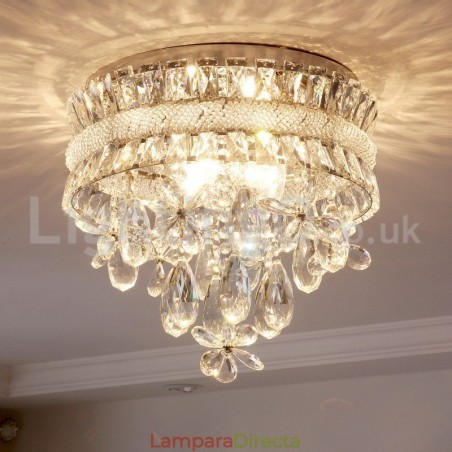 Lámparas de techo de cristal modernas y económicas de 40 cm con montaje empotrado redondo Lámparas de techo de cristal modernas y económicas de 40 cm con montaje empotrado redondo