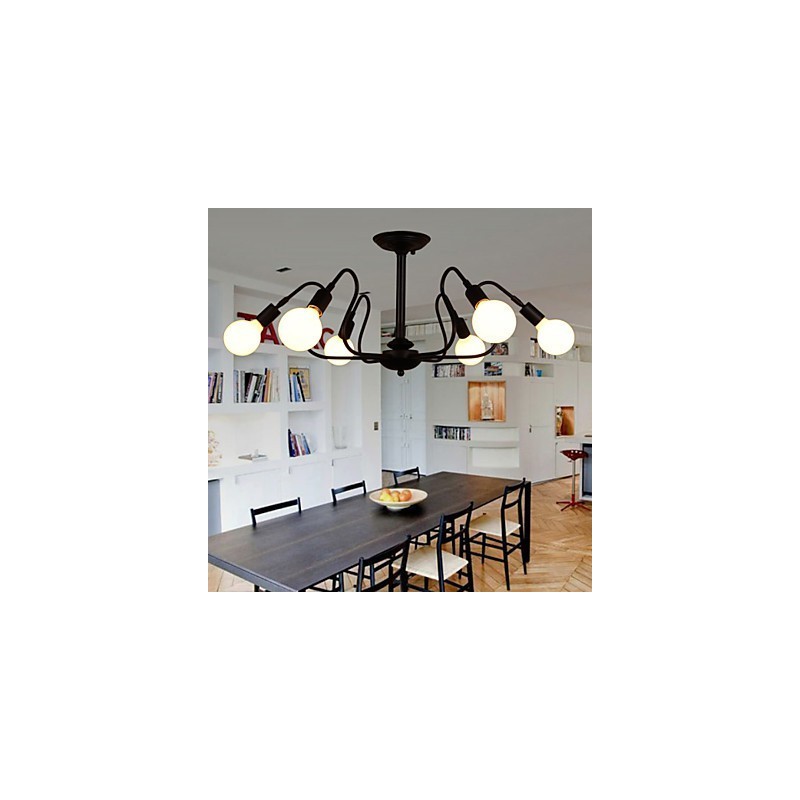 Lámpara de techo vintage americana tipo loft, luces de moda, lámpara de techo de hierro