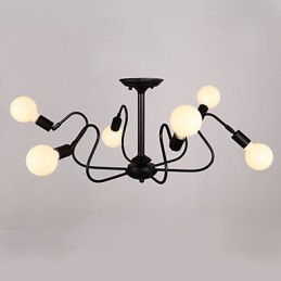 Lámpara de techo vintage americana tipo loft, luces de moda, lámpara de techo de hierro
