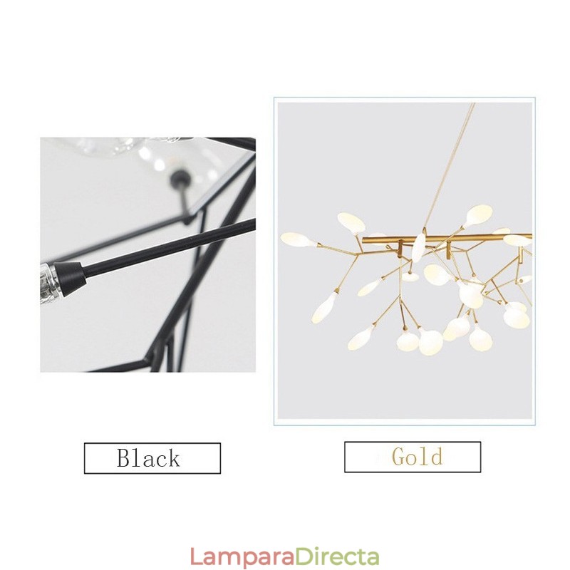 Lámpara de araña de luciérnagas posmoderna