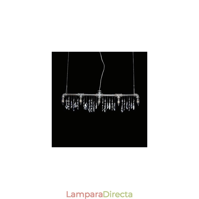 Lámpara de araña creativa de estilo norteamericano de 5 luces con diseño de tubería
