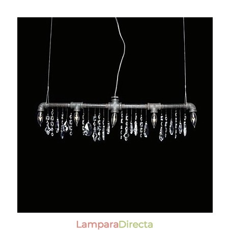 Lámpara de araña creativa de estilo norteamericano de 5 luces con diseño de tubería Lámpara de araña creativa de estilo norteamericano de 5 luces con diseño de tubería