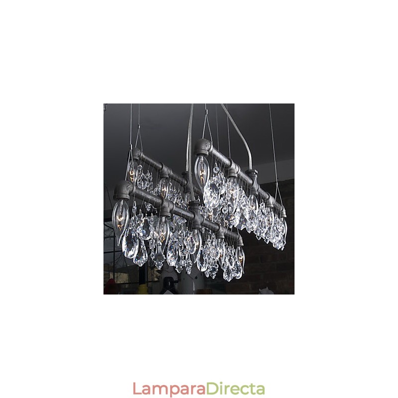 Lámpara de araña creativa de estilo norteamericano de 5 luces con diseño de tubería