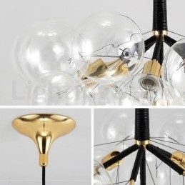 Lámpara colgante moderna con forma de bola de burbujas