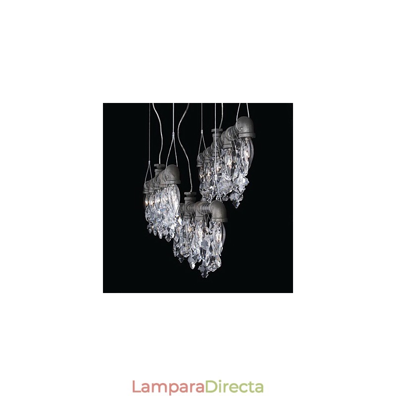 Lámpara de araña creativa de estilo norteamericano de 5 luces con diseño de tubería