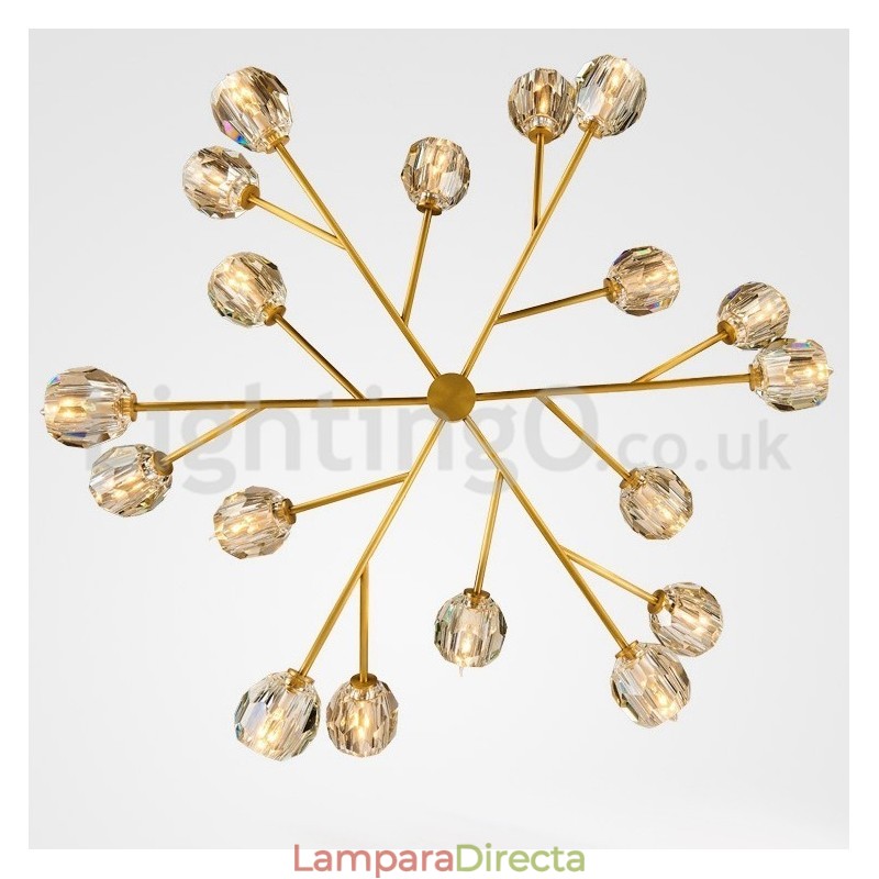 Lámpara de araña de cristal nórdica