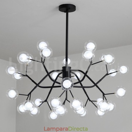 Lámpara de araña de estilo nórdico con forma de frijol mágico, pequeña lámpara de araña de cristal transparente con forma de bola de burbuja. Lámpara de araña de estilo nórdico con forma de frijol mágico, pequeña lámpara de araña de cristal transparente con forma de bola de burbuja.