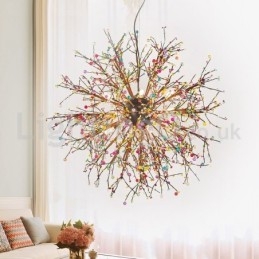 Lámpara de araña nórdica de diente de león de colores