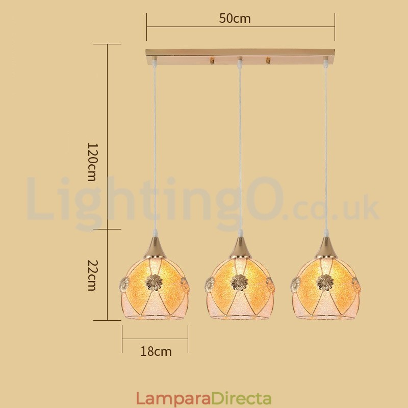 Lámpara colgante moderna económica de 1 luz y 3 luces