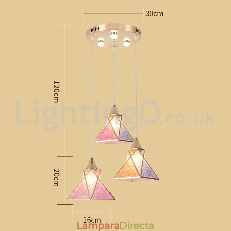 Lámpara colgante moderna económica de 1 luz y 3 luces