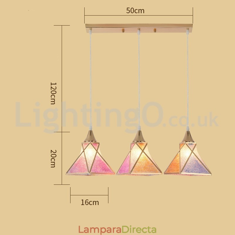 Lámpara colgante moderna económica de 1 luz y 3 luces