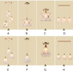 Lámpara colgante moderna de 1 luz y 3 luces a bajo precio