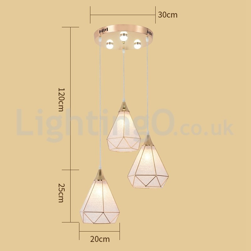 Lámpara colgante moderna de 1 luz y 3 luces a bajo precio