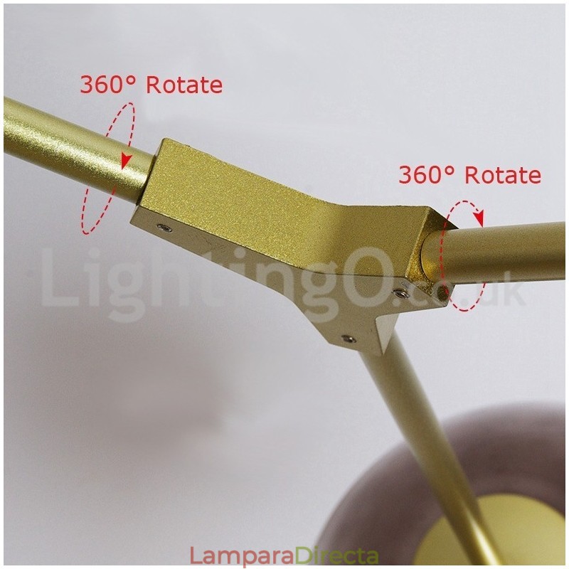 Lámpara de araña de cristal con forma de frijol mágico moderno nórdico, lámpara de araña molecular