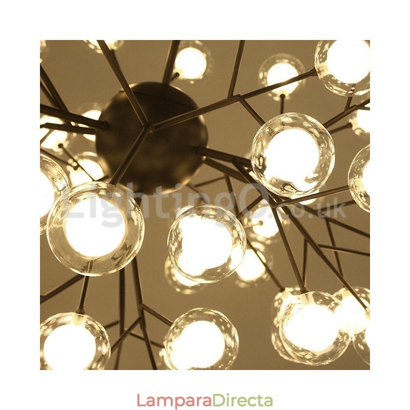 Lámpara de araña de cristal con burbujas moleculares posmodernas nórdicas