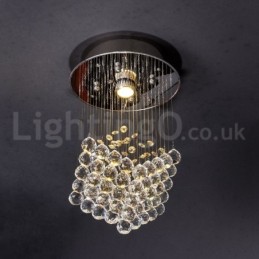 Lámpara colgante de techo de cristal K9 moderna de 1 luz para interiores, lámparas de araña, accesorios de iluminación
