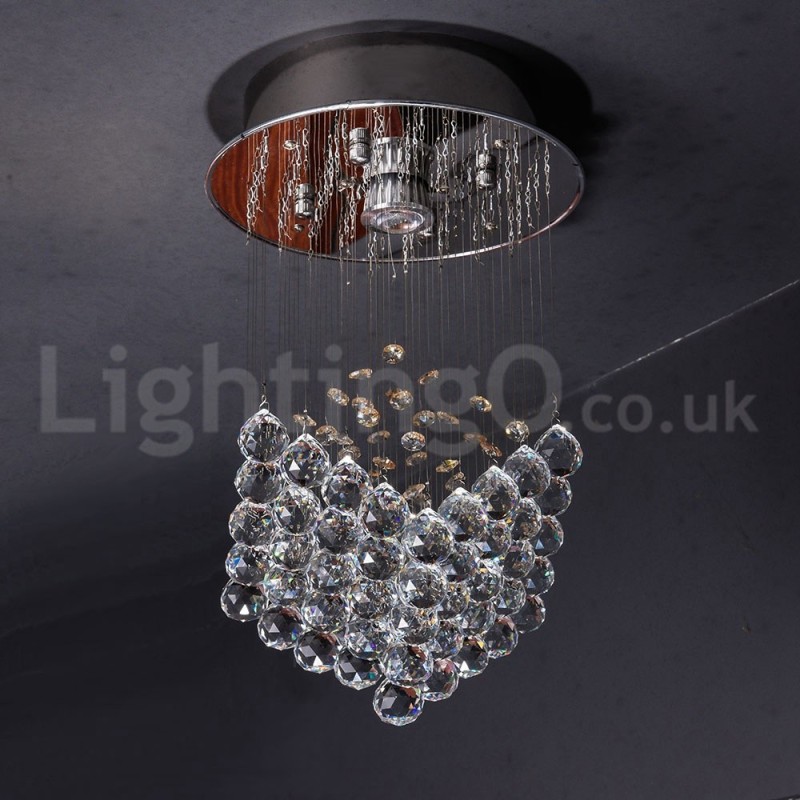 Lámpara colgante de techo de cristal K9 moderna de 1 luz para interiores, lámparas de araña, accesorios de iluminación