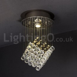 Lámpara colgante de techo de cristal K9 moderna de 1 luz para interiores, lámparas de araña, accesorios de iluminación