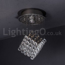 Lámpara colgante de techo de cristal K9 moderna de 1 luz para interiores, lámparas de araña, accesorios de iluminación