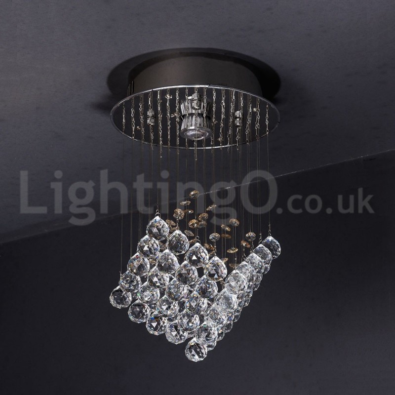 Lámpara colgante de techo de cristal K9 moderna de 1 luz para interiores, lámparas de araña, accesorios de iluminación