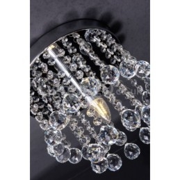 Lámpara de araña de cristal redonda moderna para porche, luz empotrada