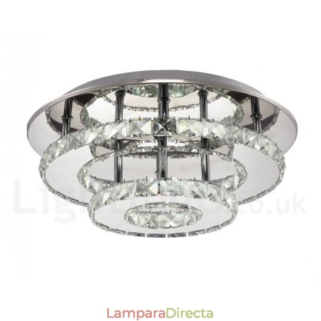 Lámparas de techo modernas de cristal redondas y regulables con control remoto. Lámparas de techo modernas de cristal redondas y regulables con control remoto.