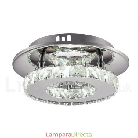 Lámparas de techo modernas de cristal redondas y regulables con control remoto. Lámparas de techo modernas de cristal redondas y regulables con control remoto.