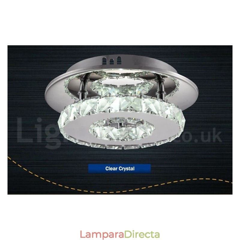 Lámparas de techo modernas de cristal redondas y regulables con control remoto.