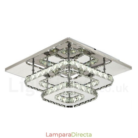 Lámparas de techo empotradas de cristal cuadradas modernas y regulables con control remoto Lámparas de techo empotradas de cristal cuadradas modernas y regulables con control remoto