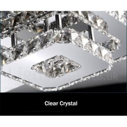 Lámparas de techo empotradas de cristal cuadradas modernas y regulables con control remoto