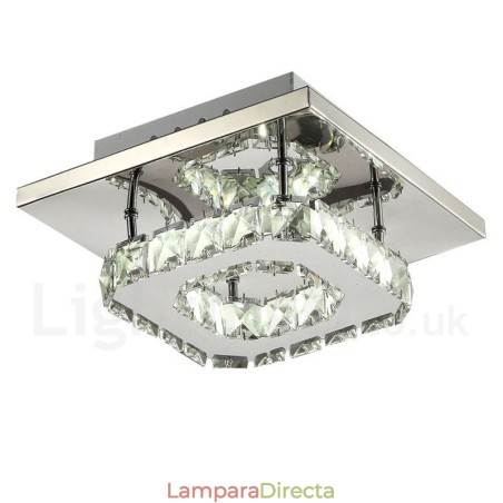Lámparas de techo empotradas de cristal cuadradas modernas y regulables con control remoto Lámparas de techo empotradas de cristal cuadradas modernas y regulables con control remoto