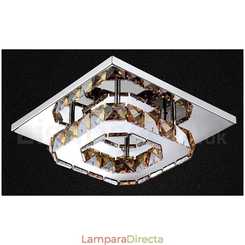 Lámparas de techo empotradas de cristal cuadradas modernas y regulables con control remoto