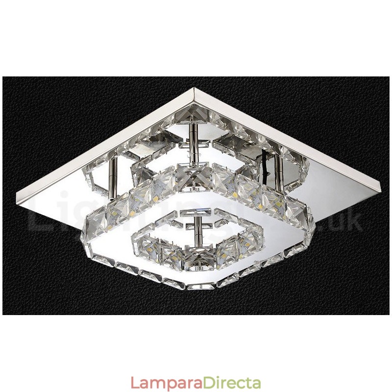 Lámparas de techo empotradas de cristal cuadradas modernas y regulables con control remoto