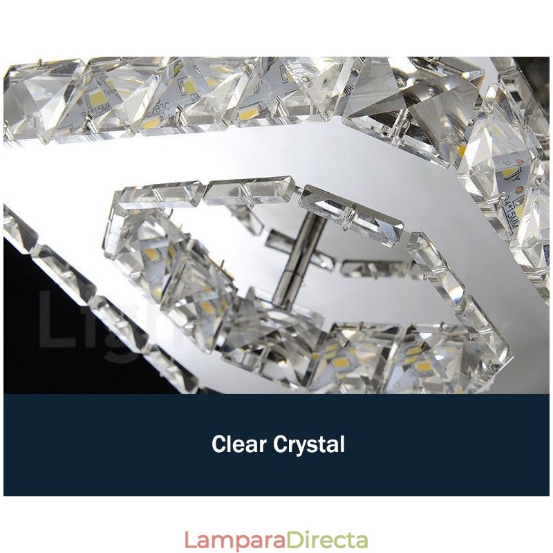 Lámparas de techo empotradas de cristal cuadradas modernas y regulables con control remoto